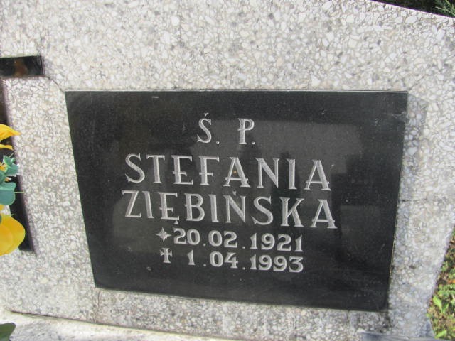 Stefania ZIĘBIŃSKA 1921 Bielsko-Biała - Grobonet - Wyszukiwarka osób pochowanych