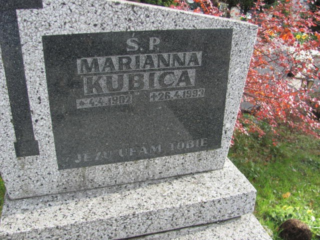 Marianna KUBICA 1902 Bielsko-Biała - Grobonet - Wyszukiwarka osób pochowanych