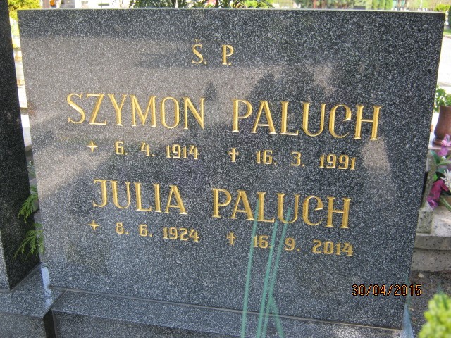 Szymon PALUCH 1914 Bielsko-Biała - Grobonet - Wyszukiwarka osób pochowanych