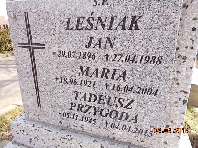 Tadeusz PRZYGODA 1945 Bielsko-Biała - Grobonet - Wyszukiwarka osób pochowanych