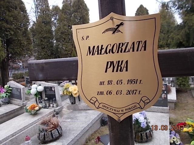 Małgorzata PYKA 1951 Bielsko-Biała - Grobonet - Wyszukiwarka osób pochowanych