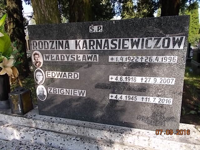 Władysława KARNASIEWICZ 1922 Bielsko-Biała - Grobonet - Wyszukiwarka osób pochowanych