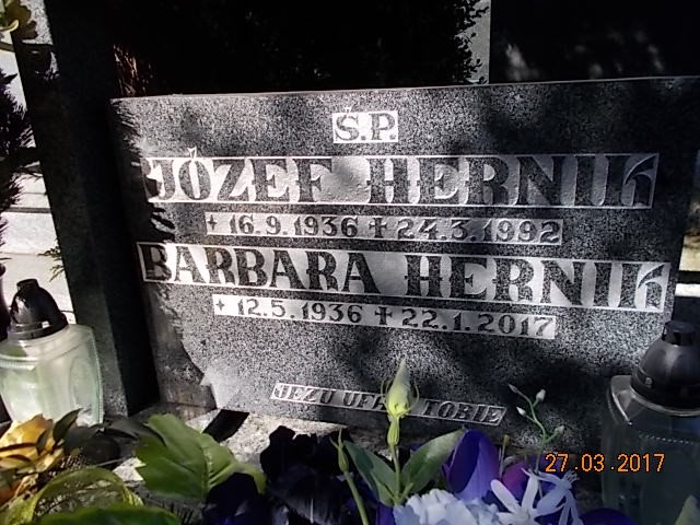 Józef HERNIK 1936 Bielsko-Biała - Grobonet - Wyszukiwarka osób pochowanych