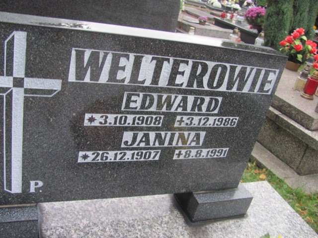 Janina WELTER 1907 Bielsko-Biała - Grobonet - Wyszukiwarka osób pochowanych