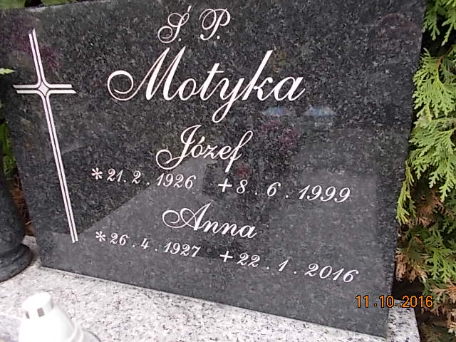 Józef MOTYKA 1926 Bielsko-Biała - Grobonet - Wyszukiwarka osób pochowanych