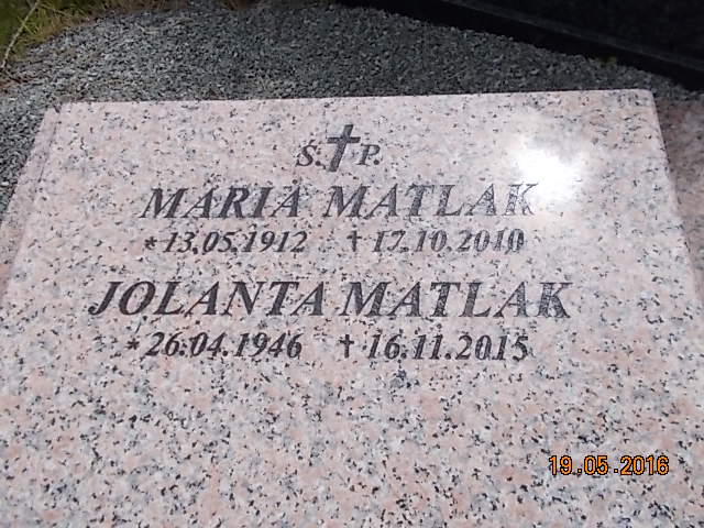 Maria MATLAK 1912 Bielsko-Biała - Grobonet - Wyszukiwarka osób pochowanych