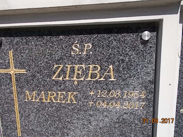 Marek ZIĘBA 1954 Bielsko-Biała - Grobonet - Wyszukiwarka osób pochowanych