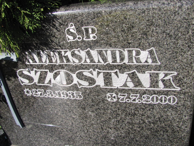 Aleksandra SZOSTAK 1935 Bielsko-Biała - Grobonet - Wyszukiwarka osób pochowanych