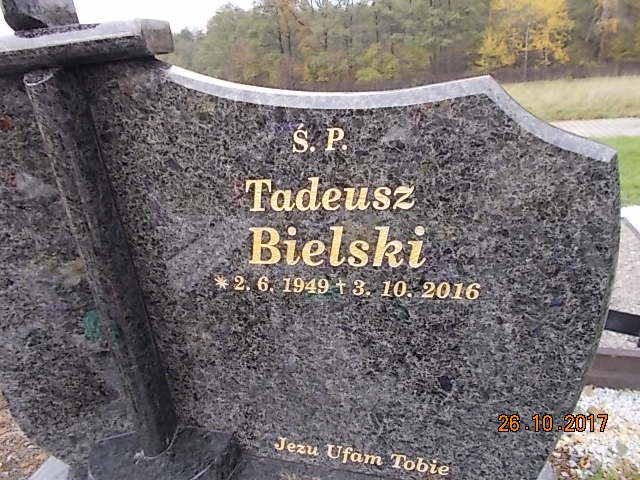 Tadeusz BIELSKI 1949 Bielsko-Biała - Grobonet - Wyszukiwarka osób pochowanych
