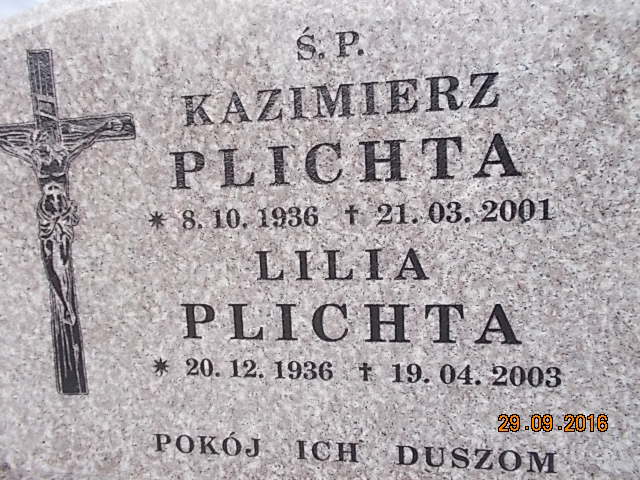 Lilia PLICHTA 1936 Bielsko-Biała - Grobonet - Wyszukiwarka osób pochowanych