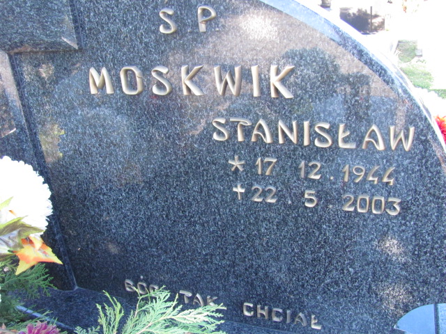 Stanisław MOSKWIK 1944 Bielsko-Biała - Grobonet - Wyszukiwarka osób pochowanych