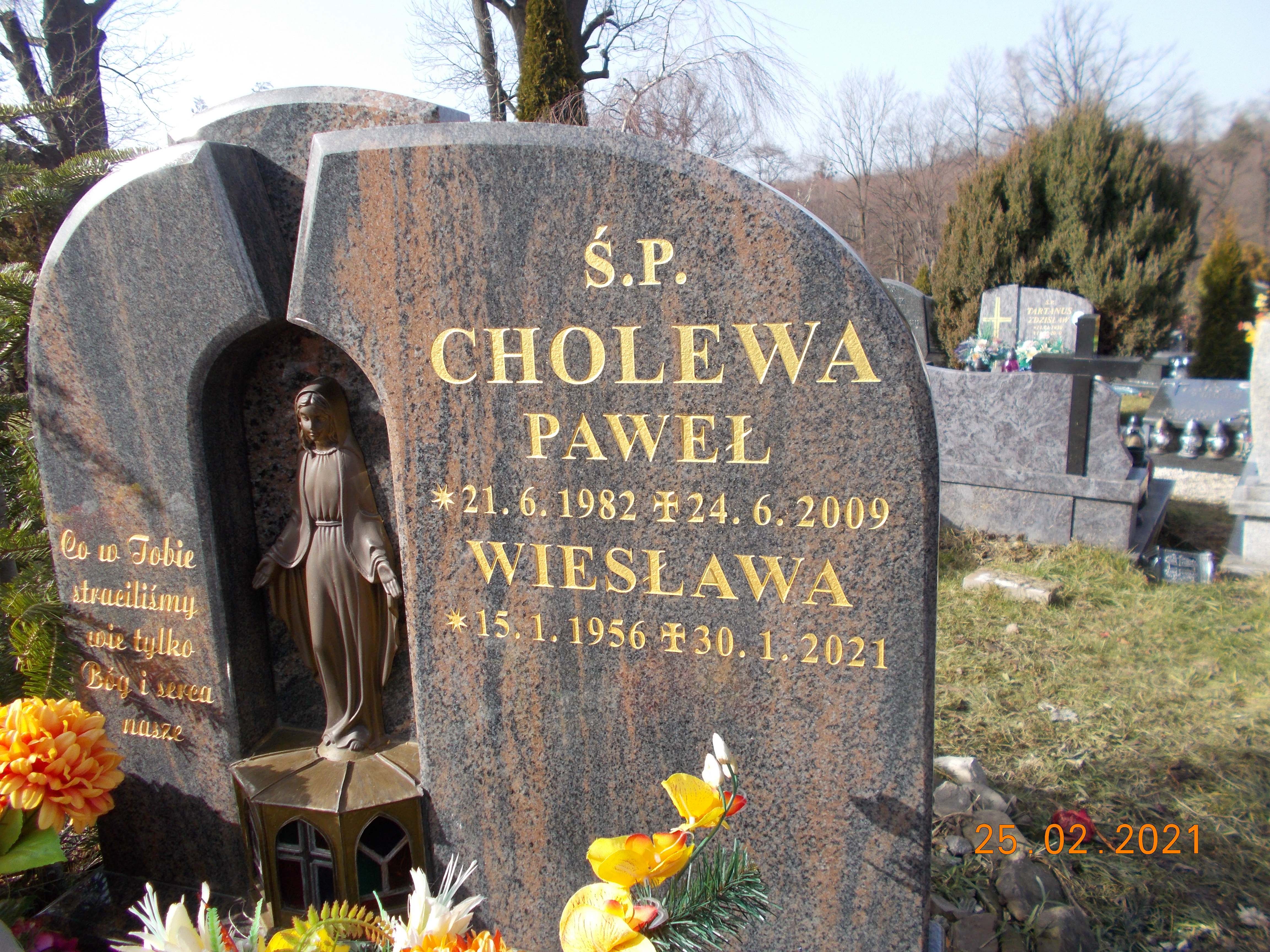 Wiesława CHOLEWA 1956 Bielsko-Biała - Grobonet - Wyszukiwarka osób pochowanych