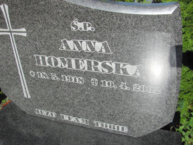 Anna HOMERSKA 1918 Bielsko-Biała - Grobonet - Wyszukiwarka osób pochowanych