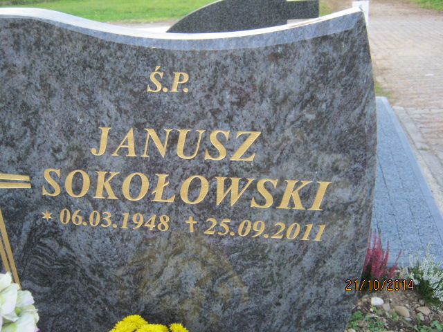Janusz SOKOŁOWSKI 1948 Bielsko-Biała - Grobonet - Wyszukiwarka osób pochowanych