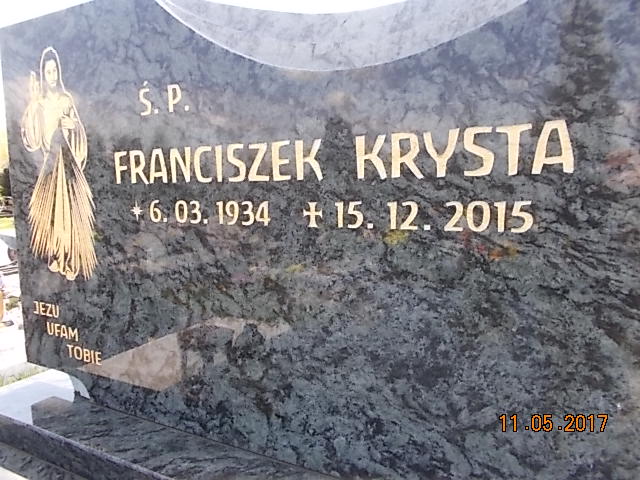 Franciszek KRYSTA 1934 Bielsko-Biała - Grobonet - Wyszukiwarka osób pochowanych