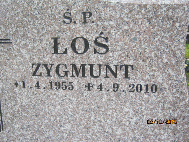 Zygmunt ŁOŚ 1955 Bielsko-Biała - Grobonet - Wyszukiwarka osób pochowanych