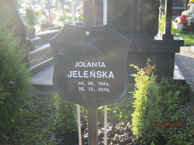 Jolanta JELEŃSKA 1954 Bielsko-Biała - Grobonet - Wyszukiwarka osób pochowanych