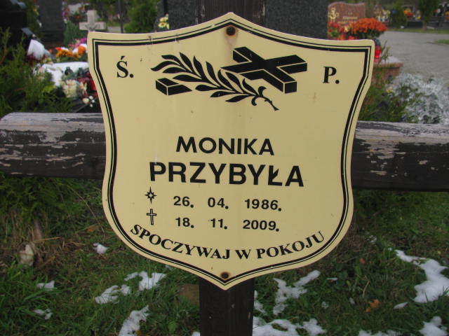 Monika PRZYBYŁA 1986 Bielsko-Biała - Grobonet - Wyszukiwarka osób pochowanych