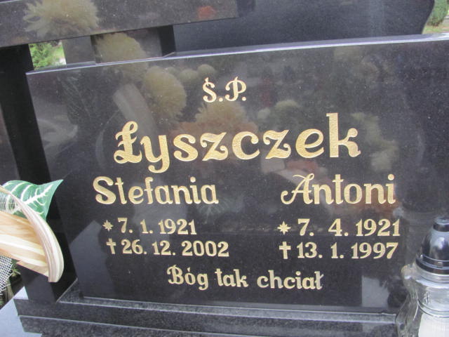 Stefania ŁYSZCZEK 1921 Bielsko-Biała - Grobonet - Wyszukiwarka osób pochowanych