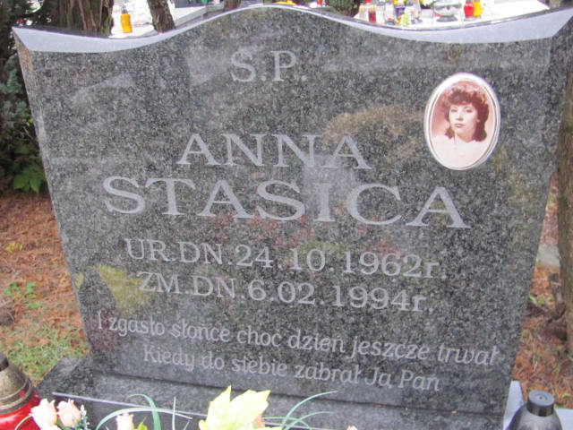 Anna STASICA 1962 Bielsko-Biała - Grobonet - Wyszukiwarka osób pochowanych