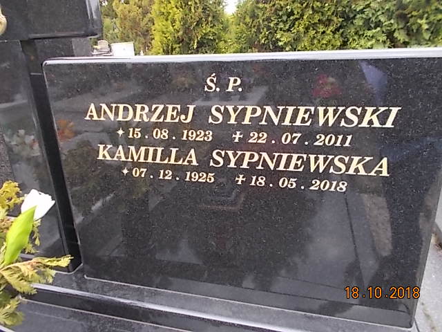 Kamilla SYPNIEWSKA 1925 Bielsko-Biała - Grobonet - Wyszukiwarka osób pochowanych