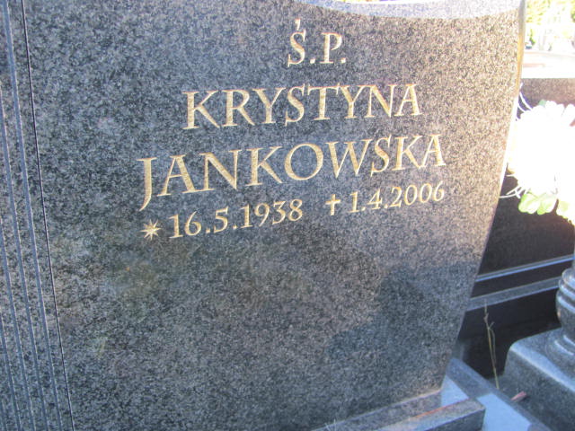 Krystyna Jankowska 1938 Bielsko-Biała - Grobonet - Wyszukiwarka osób pochowanych
