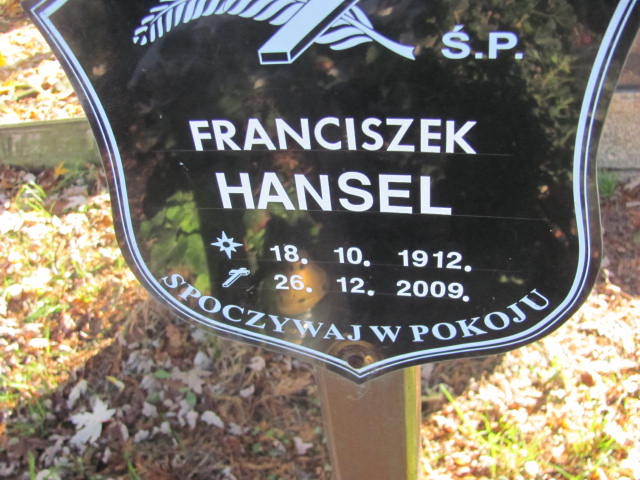 Franciszek HANSEL 1912 Bielsko-Biała - Grobonet - Wyszukiwarka osób pochowanych