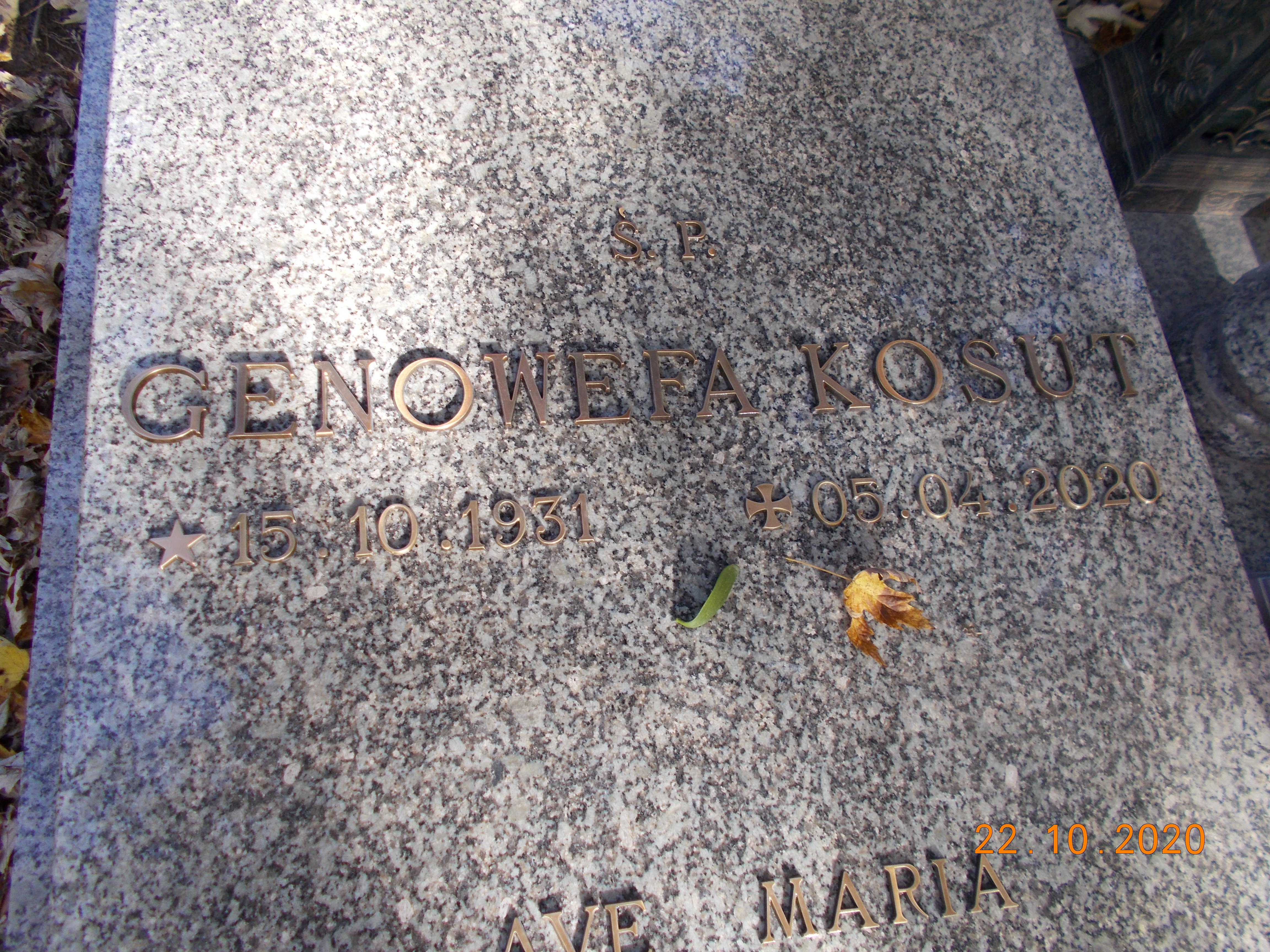 Genowefa KOSUT 1931 Bielsko-Biała - Grobonet - Wyszukiwarka osób pochowanych