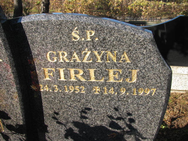 Grażyna FIRLEJ 1952 Bielsko-Biała - Grobonet - Wyszukiwarka osób pochowanych