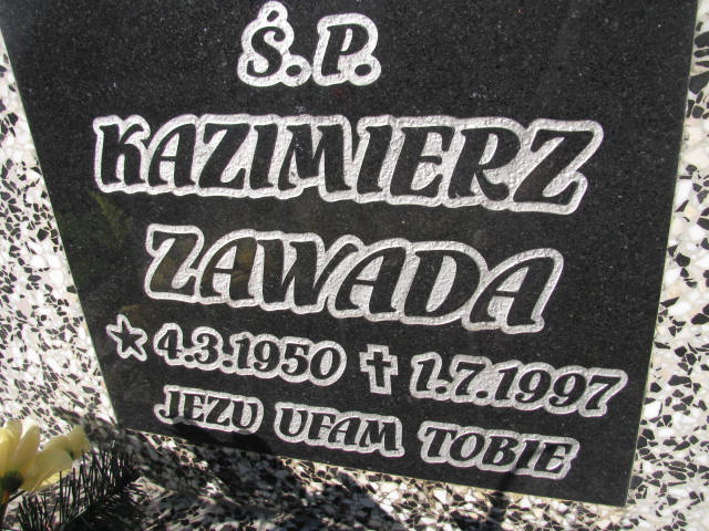 Kazimierz ZAWADA 1950 Bielsko-Biała - Grobonet - Wyszukiwarka osób pochowanych