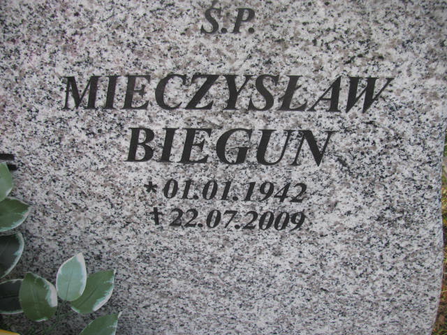Mieczysław BIEGUN 1942 Bielsko-Biała - Grobonet - Wyszukiwarka osób pochowanych