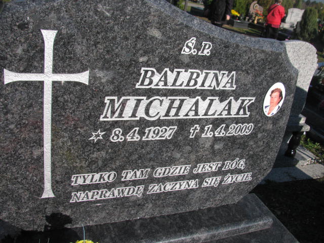 Balbina MICHALAK 1927 Bielsko-Biała - Grobonet - Wyszukiwarka osób pochowanych