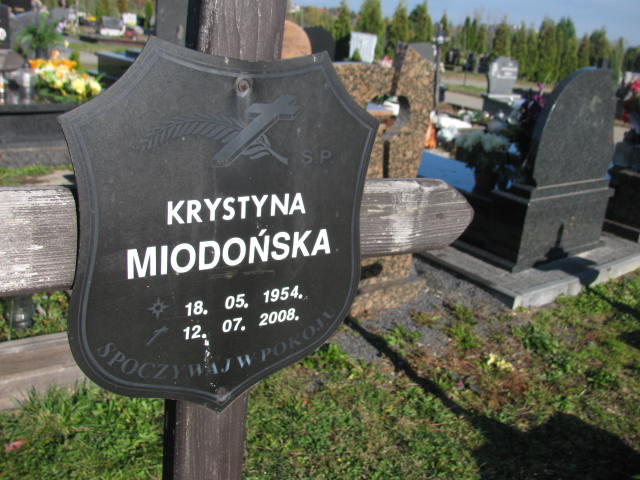 Krystyna MIODOŃSKA 1954 Bielsko-Biała - Grobonet - Wyszukiwarka osób pochowanych