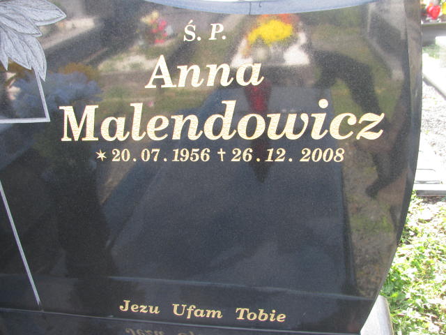 Anna Malendowicz 1956 Bielsko-Biała - Grobonet - Wyszukiwarka osób pochowanych
