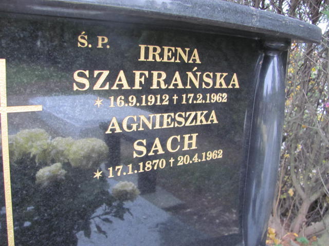 Agnieszka Sach 1870 Bielsko-Biała - Grobonet - Wyszukiwarka osób pochowanych