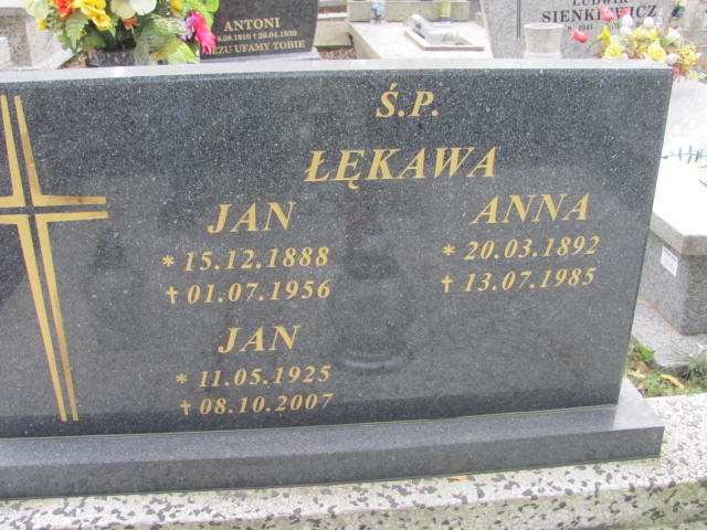 Jan ŁĘKAWA 1888 Bielsko-Biała - Grobonet - Wyszukiwarka osób pochowanych
