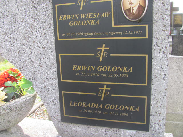 Erwin GOLONKA 1946 Bielsko-Biała - Grobonet - Wyszukiwarka osób pochowanych