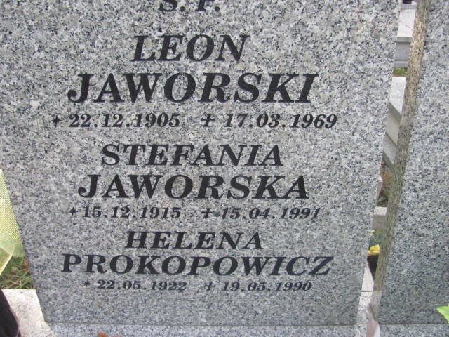 Leon JAWORSKI 1905 Bielsko-Biała - Grobonet - Wyszukiwarka osób pochowanych