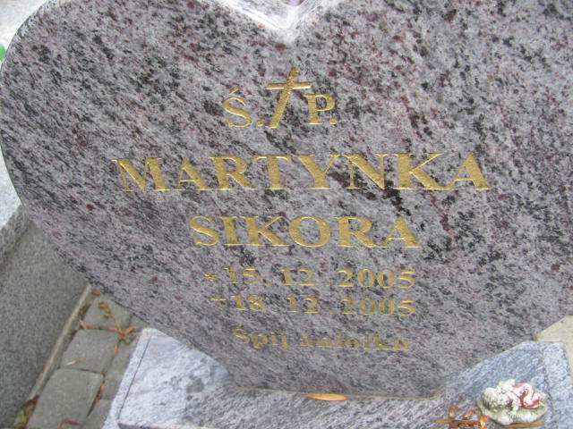 Martyna SIKORA 2005 Bielsko-Biała - Grobonet - Wyszukiwarka osób pochowanych