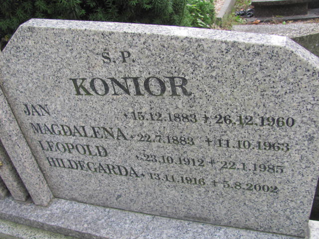 Jan KONIOR 1883 Bielsko-Biała - Grobonet - Wyszukiwarka osób pochowanych