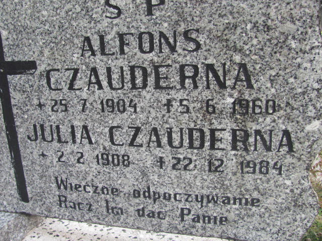 Julianna CZAUDERNA 1908 Bielsko-Biała - Grobonet - Wyszukiwarka osób pochowanych