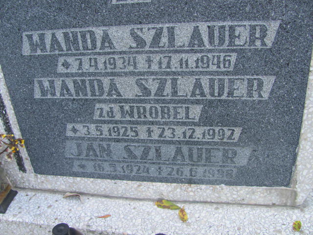 Jan SZLAUER 1924 Bielsko-Biała - Grobonet - Wyszukiwarka osób pochowanych