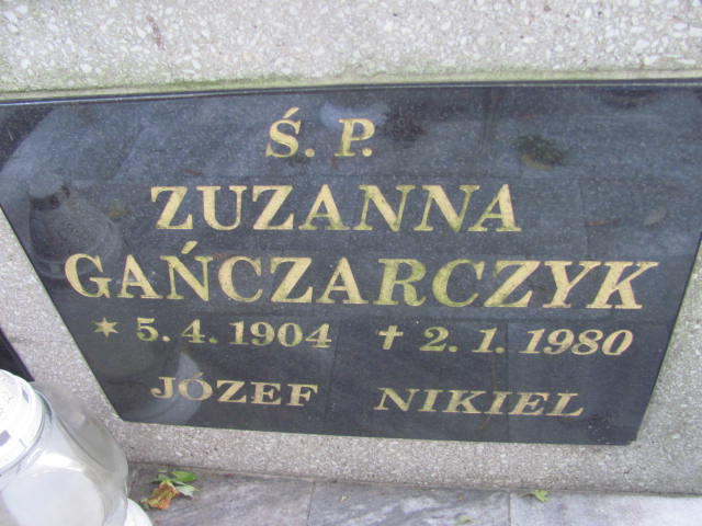 Zuzanna GAŃCZARCZYK 1904 Bielsko-Biała - Grobonet - Wyszukiwarka osób pochowanych