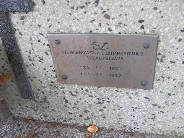 Władysława NIEWIAROWSKA 1909 Bielsko-Biała - Grobonet - Wyszukiwarka osób pochowanych